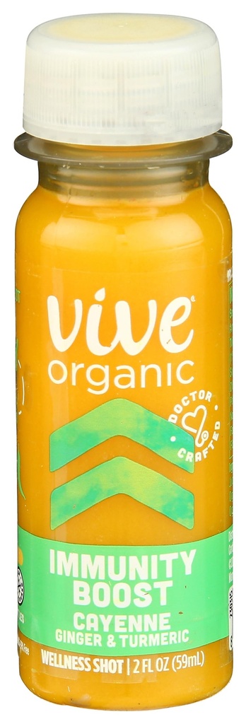 Vive organisk immunitet Boost Cayenne, Ginger & Turmeric Shot (2oz flaske)