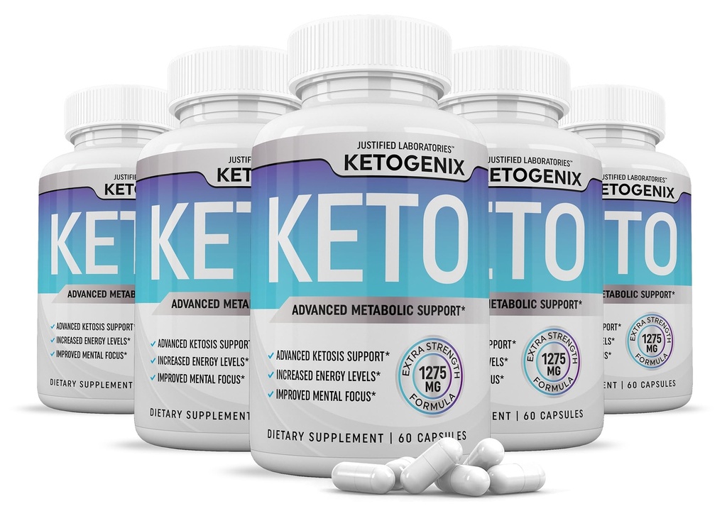 (5 Pack) Ketogenix Keto piller 1275MG ny og forbedret formel inneholder Apple Cider Vinegar Extra Jomfru Olive Olje pulver Grønn Te Leaf 300 kapsler