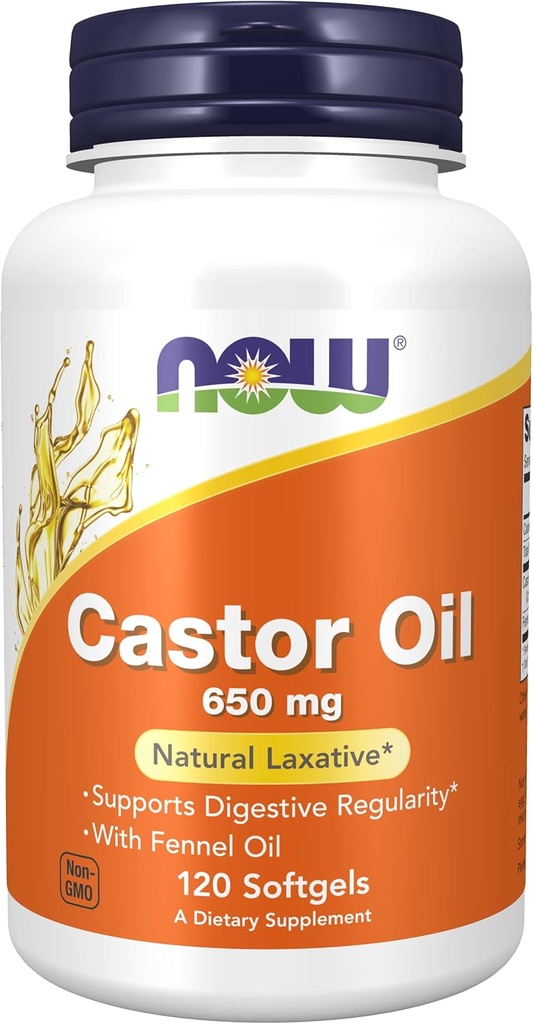 Castor Olje 650mg 120 Softgels (pakke med 2)