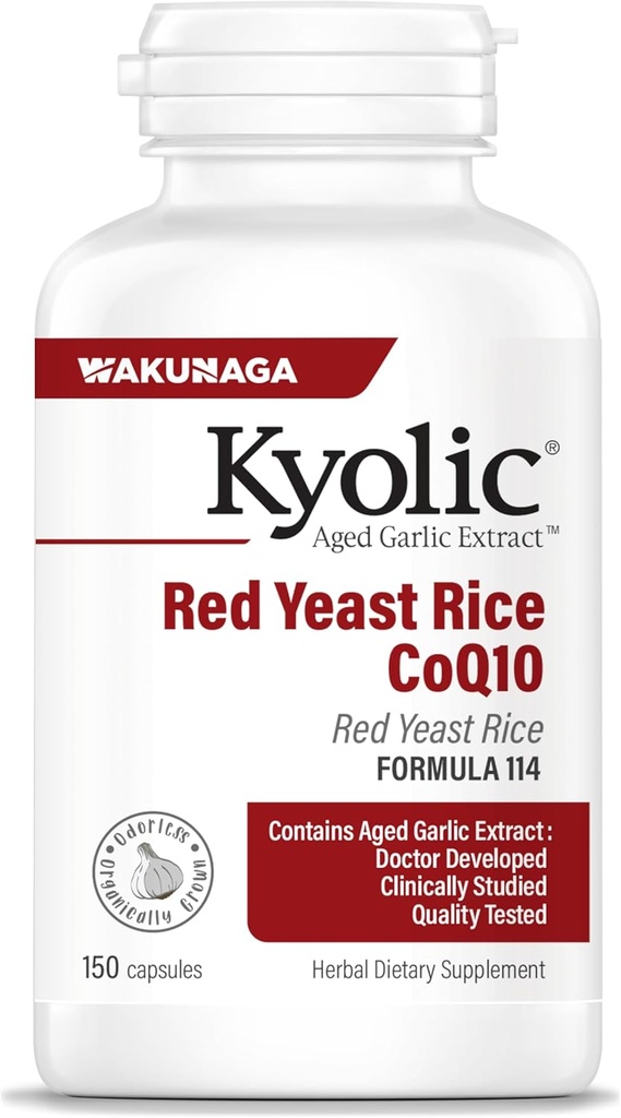 Kyoliske eldre hvitløk ekstrakt formel 114, rød yeast ris coQ10, 150 kapsler