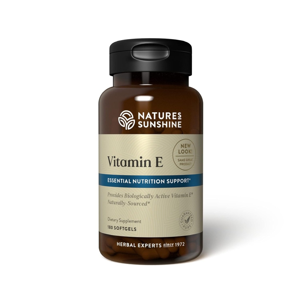 Naturens solskinn vitamin E 100 IU, 180 Softgels