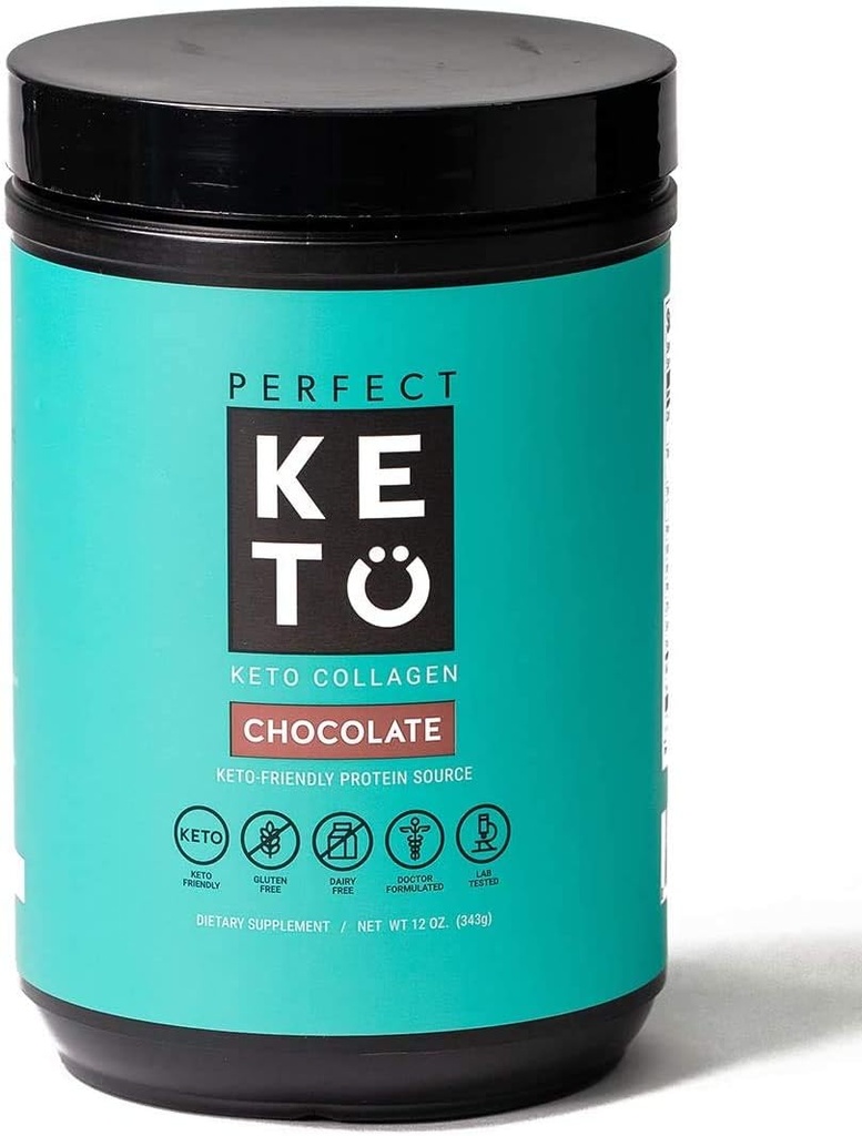 Perfekt keto kollagen protein pulver med MCT olje - Grassfed, GF, Multi Supplement, Best for Ketogen kosthold, Bruk som keto creamer, i kaffe og rister for kvinner og menn