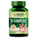 Himalayan Organics Vitamin B Kompleks med 100% RDA B1, B2, B3, B5, B6, B9 & B12 ® 120 Veg Tabletter