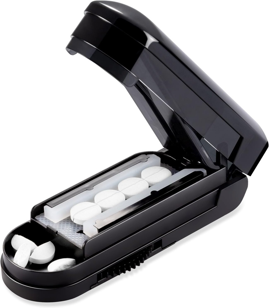 Bærbar Pill Cutter Splitter,justerbar Cutter, for vitaminer,Supplements og medisiner, BPA-fri, lett å bruke