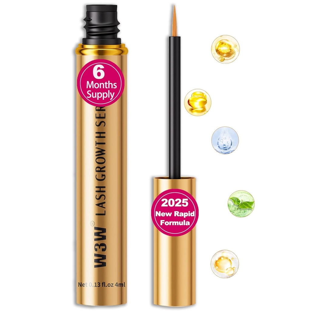 Lash serum, 2025 oppgradert, Rapid Eyelash Growth Serum for sterkere, sunnere laser, Eyebrow Growth Serum, Naturlige ingredienser (Ugradert Lash Surem)