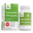 Terry Naturally Andrographis og Ashwagandha - Immune System Support Supplement - Støtte Energi og sunn stressrespons - Energistøtte Supplement - 60 Kapsler (60 Serveringer)