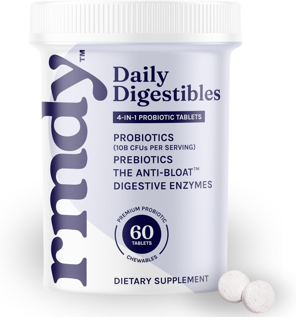 relief fra diarrea, & IBS | Probiotiske for diadetive helse & gut ® 60 sukkerfri Chewable Bloating Relief tabletter