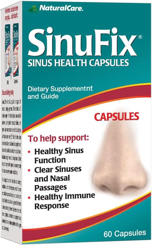 NaturalCare SinuFix Kapsler, fremmer sunn sinus funksjon, 60 teller