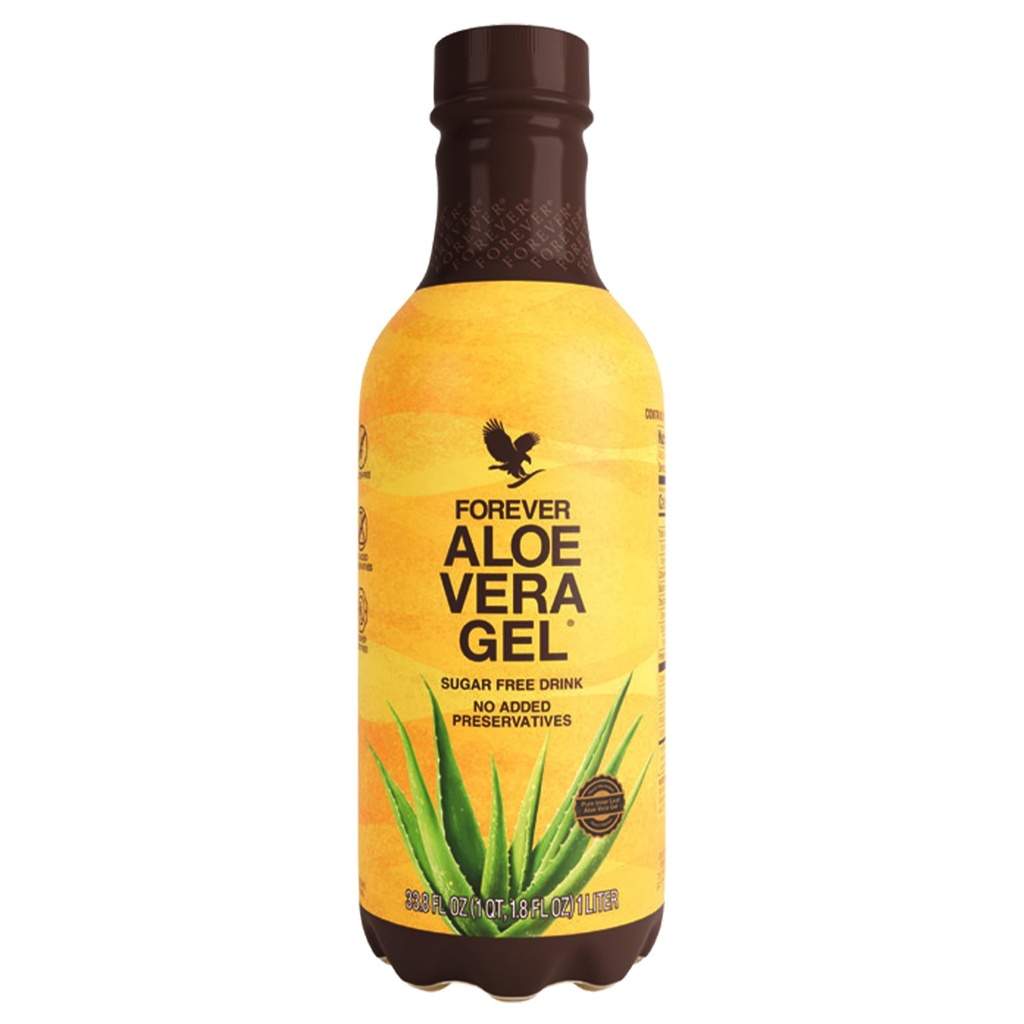 Forever Living - Aloe Vera Gel, Pure Inner Leaf Juice, 99,7% Aloe innhold, Preservativ-fri, 33,8 fl oz