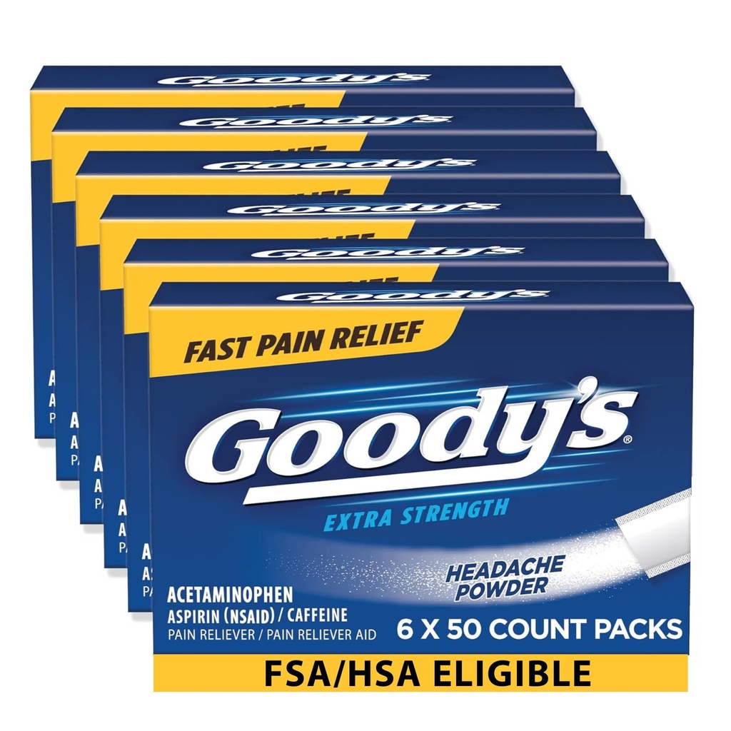 Goodys ekstra styrke hodepine pulver 50 ea (Pack of 6)