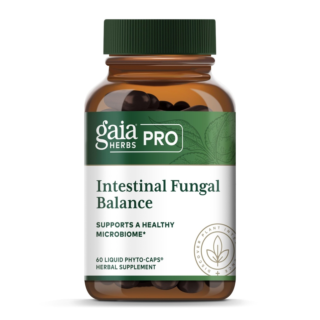 Gaia Herbs Pro Intestinal Fungal Balance - Digestion støtte Supplement* - Cleanse Support Supplement * med Holy Basil Leaf, kanel Bark & Oregon Grape Root - 60 Flytende Phyto-Caps (60 Serveringer)