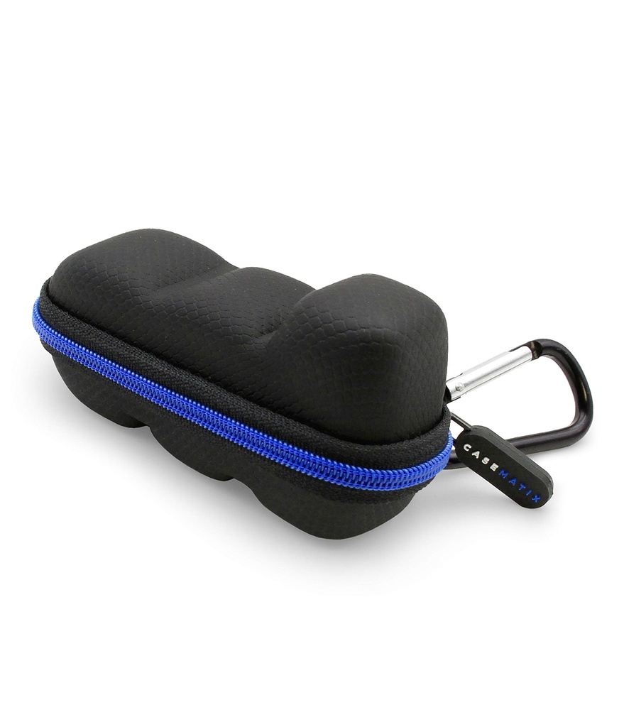 CAMPATIX Astma Inhaler Travel Case med Lanyard og Clip-on Keychain Carabiner, inneholder innhaleringsholder sak kun, svart