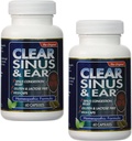2Pack med klare produkter Clear Sinus og ør - Homeopatisk - ingen Gluten - 60 Vegi Kapsler