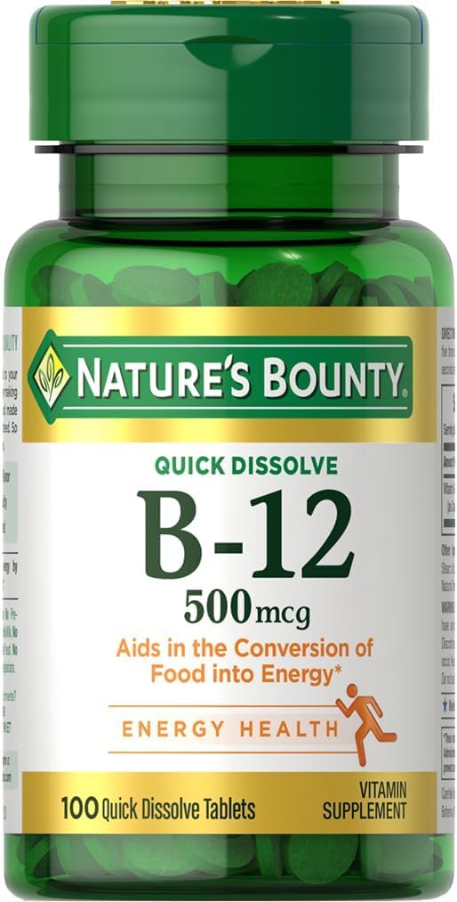 Naturens Bounty Vitamin B-12 500 Mcg, 100 greve