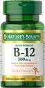 Naturens Bounty Vitamin B-12 500 Mcg, 100 greve
