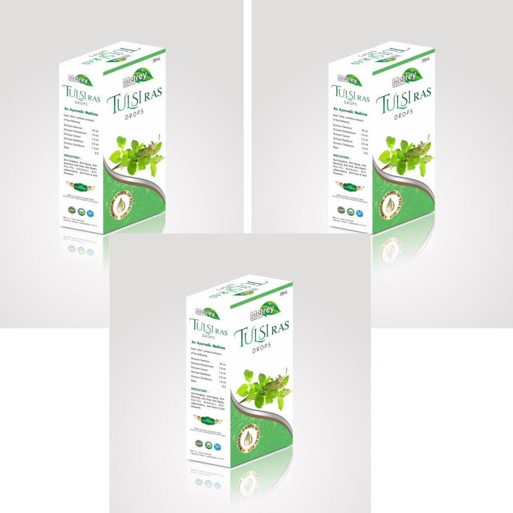 Metrey Tulsi Ras dropper pakke med 3 ( 3 * 30 ml)