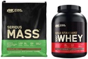 Optimum Ernæring alvorlig masse vekt gevinster protein pulver & gull standard 100% Whey Protein pulver, dobbel rik sjokolade, 5 pound (pakker mai variet)