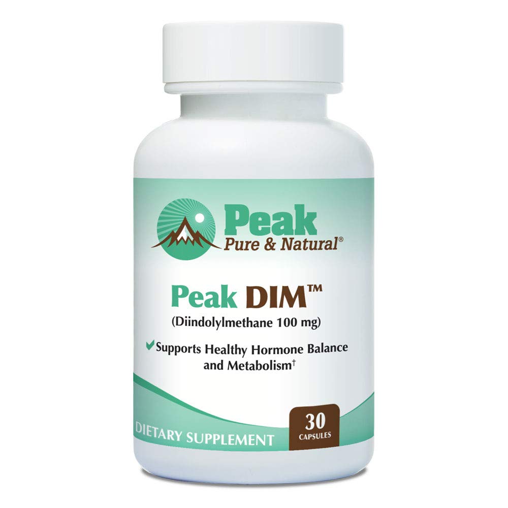 Peak Pure & Natural Peak DIM - Støtte Sunn Hormone & Estrogen Balance - Metabolisme Støtte Supplement | 100 mg - 30 kapsler