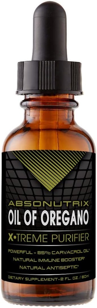 Absonutrix olje av Oregano 43 mg, 540 serveringer, 2 Oz flaske, høy biotilgjengelighet, 85% karvatrololje, rask absorpsjon, Potent ingredienser, Cruelty-Free, tredjeparts testet, ikke-GMO, laget i USA