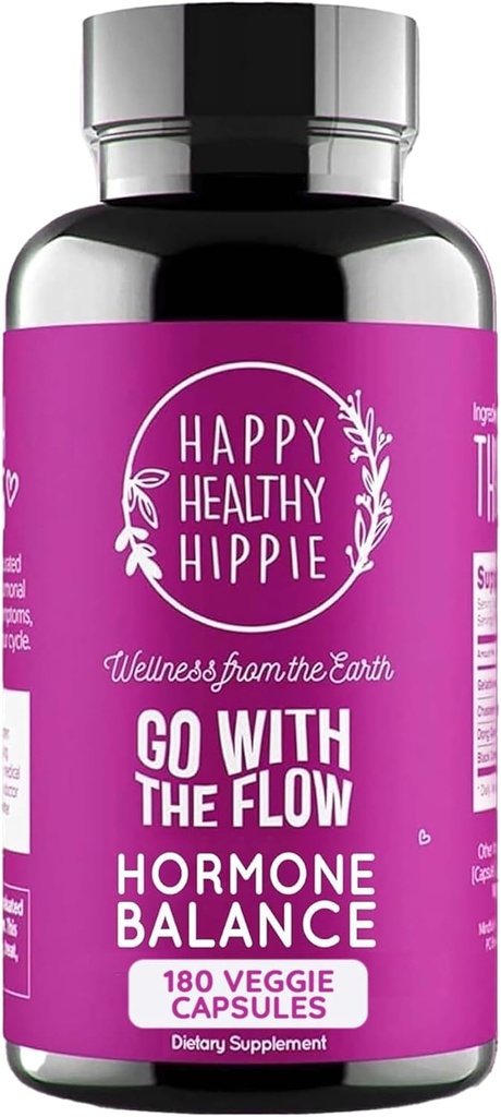 Hormon Balance for kvinner 180 Ct – PMS Støtte Supplement for kvinner, Menopause og perimenopause | Bloating Relief, Menstruasjonskramp, Mood, PMDD | Chasteberry, Black Cohosh, Dong Quai | Vegan, Ikke-GMO