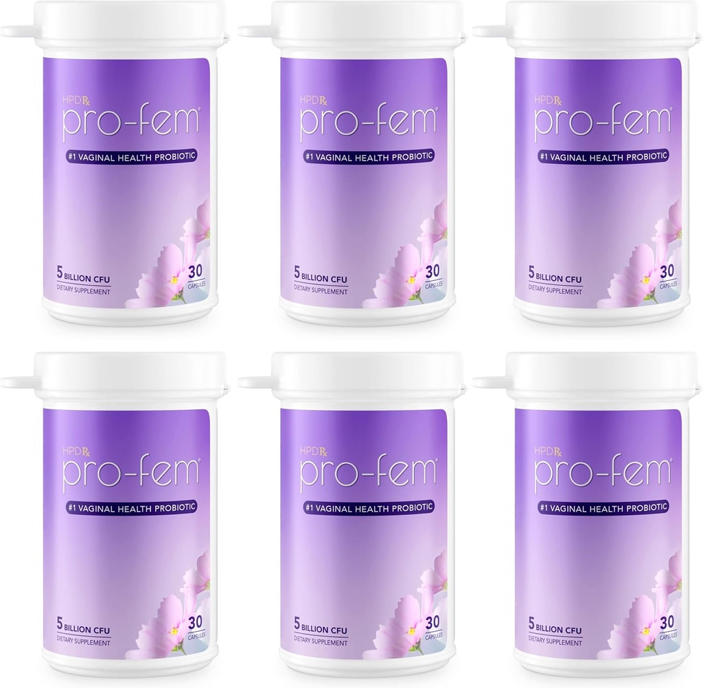 HPD Rx Pro-Fem # 1 Vaginal Helse Probiotika | Vaginal Probiotika | Klinisk bevist å fremme Yeast & PH Balance, Urinal Tract Helse | Feminin Probiotika | Virker i 7 dager | 30 Kapsler |