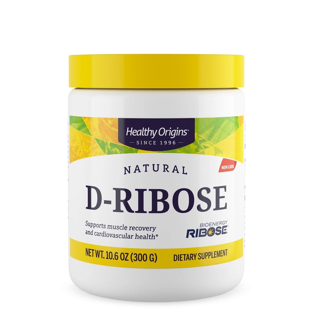Sunn Origins D-Ribose pulver (BioEnergy, ikke-GMO, Glutenfri, Energistøtte, hjertestøtte), 10,6 Ounce