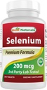 Best Naturals Selenium 200 mcg Supplement, 240 count