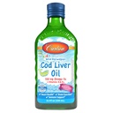 Carlson - Kid's Cod Liver Oil, 550 mg Omega-3s, vitaminer A & D3, Wild Norwegian, Bubble Gum, 250 ml
