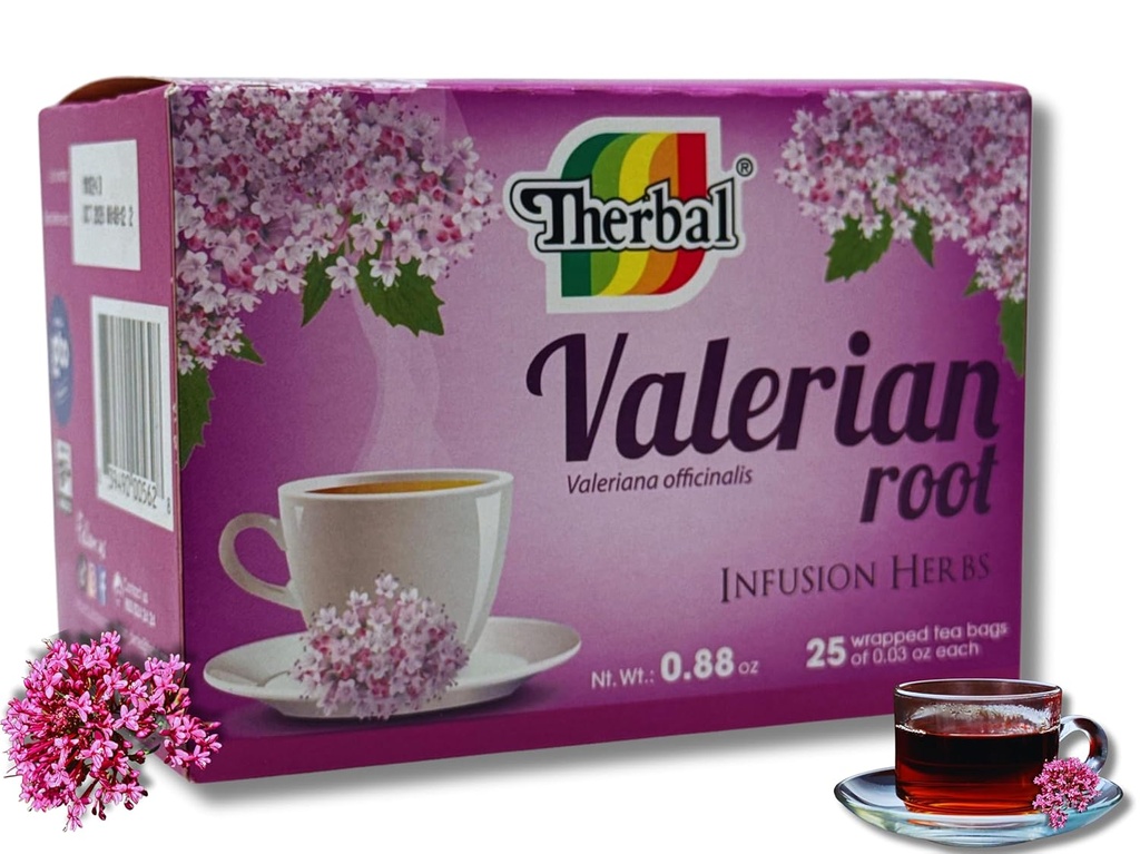 VALERISK ROOT TEA 25 BAGS 1 G. EACH TE DE VALERIANA Exp 09/2023 eller senere