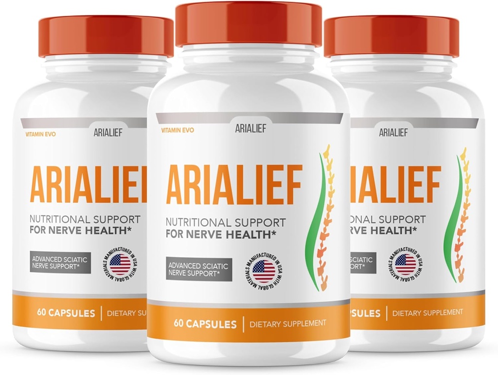 Arialief Sciatica Nerve Support, Arialeaf Advanced Nerve Health, Arialeaf Prime Palm Sciatica, Aria Leaf Primepalm Aria Lief, Nerve Relief Sciatic Soothing (180 Kapsler)