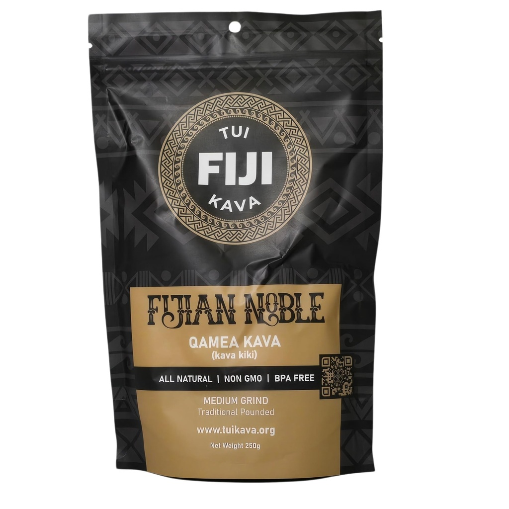 TUI KAVA PREMIUM WELLNESS KAVA - TRADITIONAL Fijian Noble Pounded Medium Grind 250g (8,8oz) - TRIAL STORLEK | Meget hodelig dagtid Kava | All naturlig relaxation | Øke fokus | Mood/Sleep Support | Stress Relief | STRAINER BAG REQUIRED.