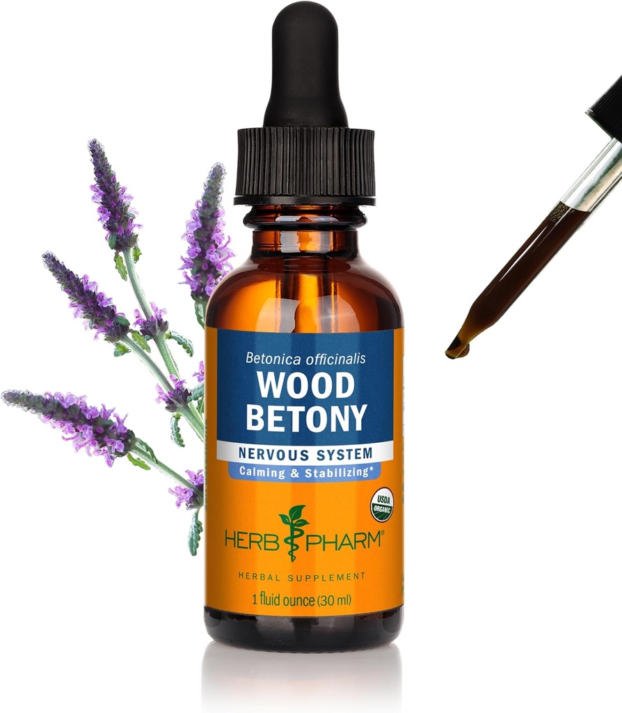 Herb Pharm Certified organisk tre betony flytende ekstrakt - 1 Ounce (DWOOD01)