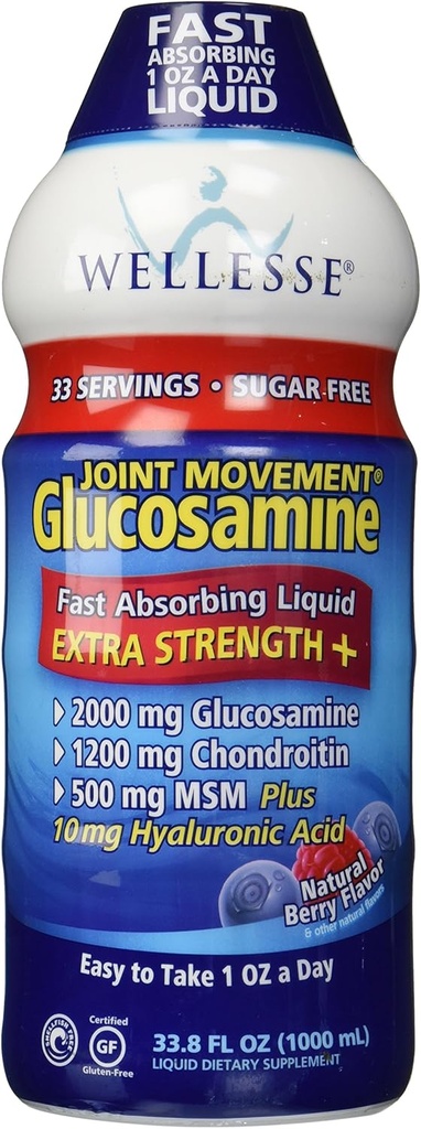 Wellesse Joint Movement Glukosamin Med Chondroitin & Msm 33,8 fl oz (1000 ml)
