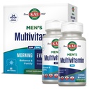KAL Menns Multivitamin AM / PM, Antioksidanter Supplement, Muskel, Immun, Electrolyte Balance, Total velvære støtte, laget uten GMOs og soya, Vegan, 30 Serveringer, 120 tabletter