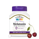 21st Century Melatonin 10 mg ekstra styrke, 120 greve, rask oppløsning søvnhjelp for voksne, fremmer avslapping og hvilelig søvn, ikke-habit forming, glutenfri, Cherry Flavor