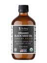 Dr. Berg Black Seed Oil Organic Cold Pressed – ren Nigella Sativa Black Cumin Oil – USDA Organic, Halal, Vegan – for hår, hud, immunstøtte – uraffinert væske – 4 oz Glassflaske
