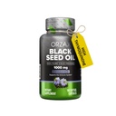 ORZAX Black Seed Oil Cold Pressed 100% ren | Ikke-GMO - Rich i Omega 3 6 9 & Thymoquinon | Black Cumin Nigella Sativa olje for immun støtte, hår, hud, ansikt (1000 mg - 90 Softgel kapsler)