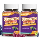 2 Pack Quercetin Gummies, 1000 mg Quercetin med Bromelain Zink Elderberry, Immun & Antioksidant støtte, Vegan Gummies for voksne og barn, 120 greve
