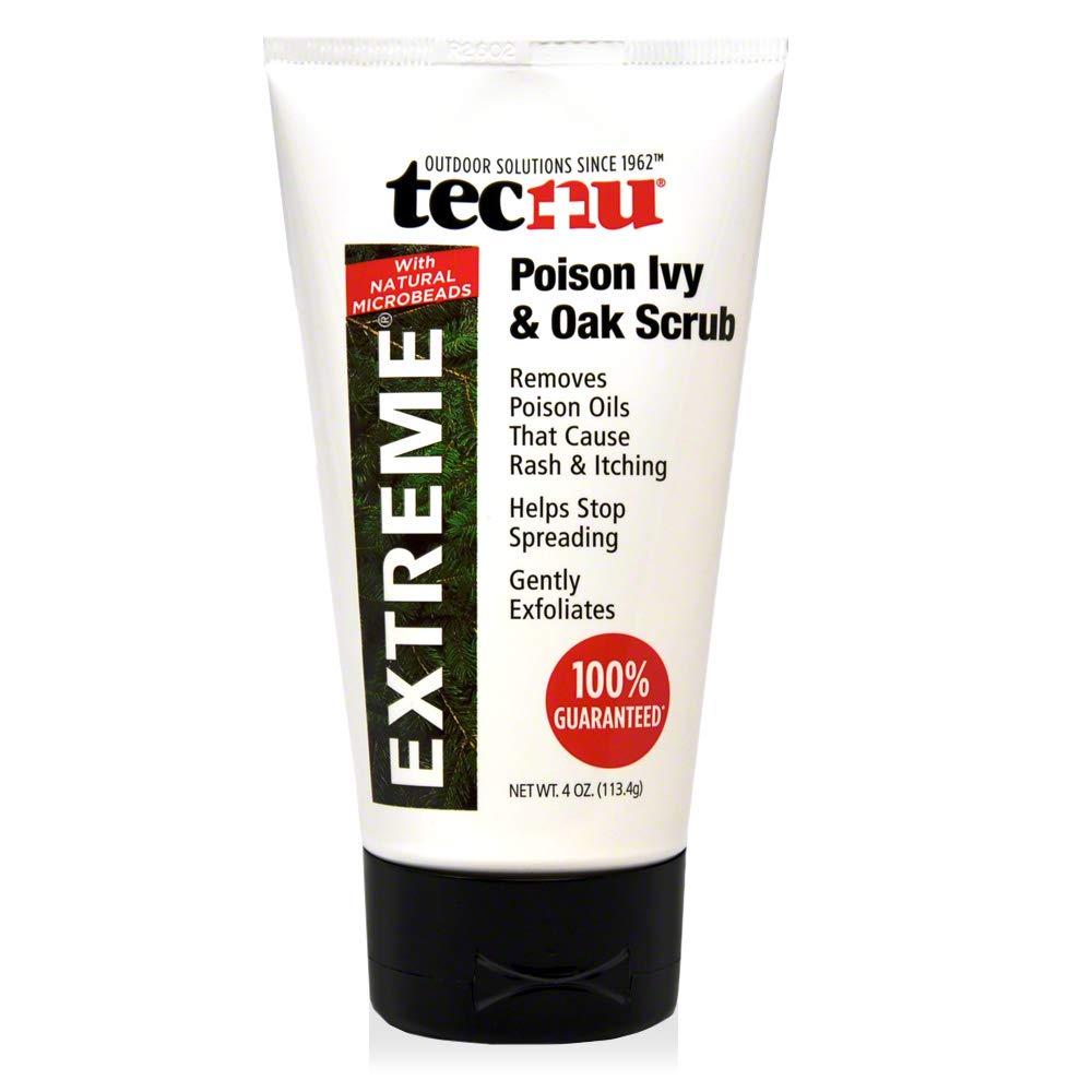 Tecnu Extreme Poison Ivy og Oak Scrub, fjerner giftige planteoljer som forårsaker utsletting og kløe, hvit 4 ovner