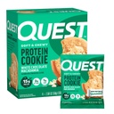 Quest Nutrition Hvit Sjokolade Macadamia Protein Cookie, 15g Protein, 1g Sukker, 2g Netto karbohydrater, Keto Vennlig, høyprotein, Lavkarbohydrat; 4 greve