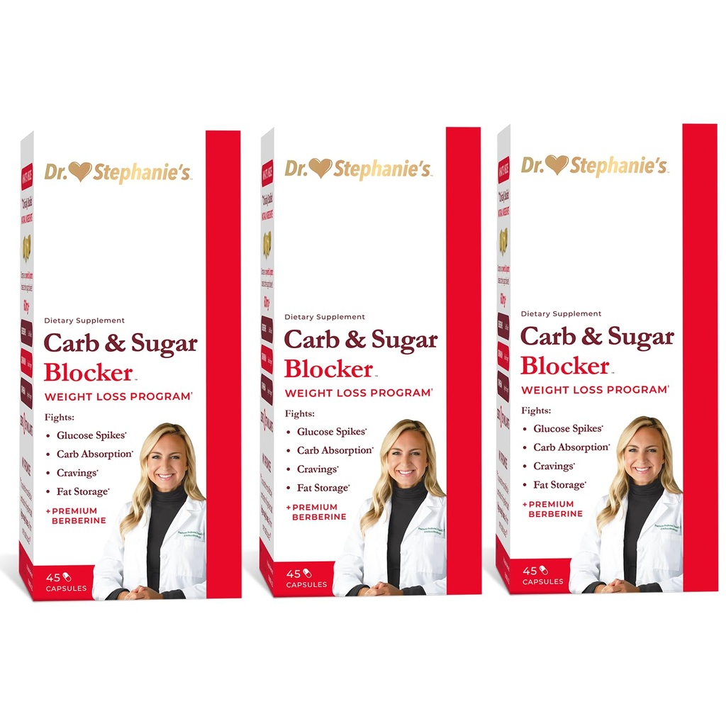 Dr. Stephanie's Mealtime Carb & Sukker Blocker - Redusere foredlede karbohydrater, sukker, og kalorier, stimulant-fri (3 Pack)
