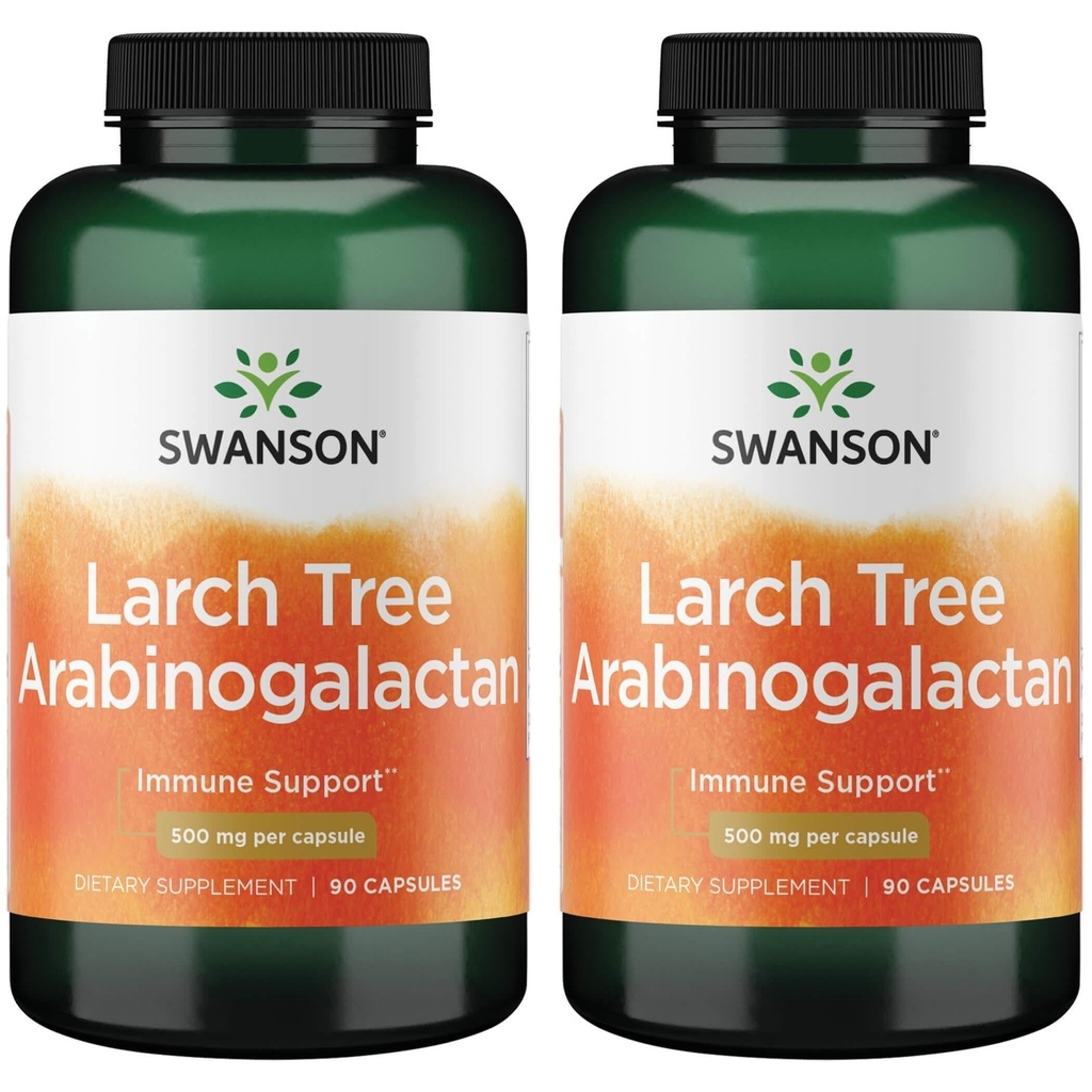 Swanson Larch Tree Arabinogalactan 500 mg 90 Caps (2 pakke)