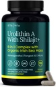 Urolitin-A Complex w Shilajit, Organic Sea Moss, Ashwagandha & Tongkat Ali, Naturlig energi, Libido, Hormon Balance, og Fokus for menn og kvinner (Made i USA - 3. parti testet)