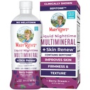 MaryRuths flytende nattetid flytende multimineral + hud Renew | klinisk vist hos kvinner for å redusere fint krukke & forbedre huden fasthet | sepiton | NO Melatonin | Magnesium | Vegansk | 30 Services