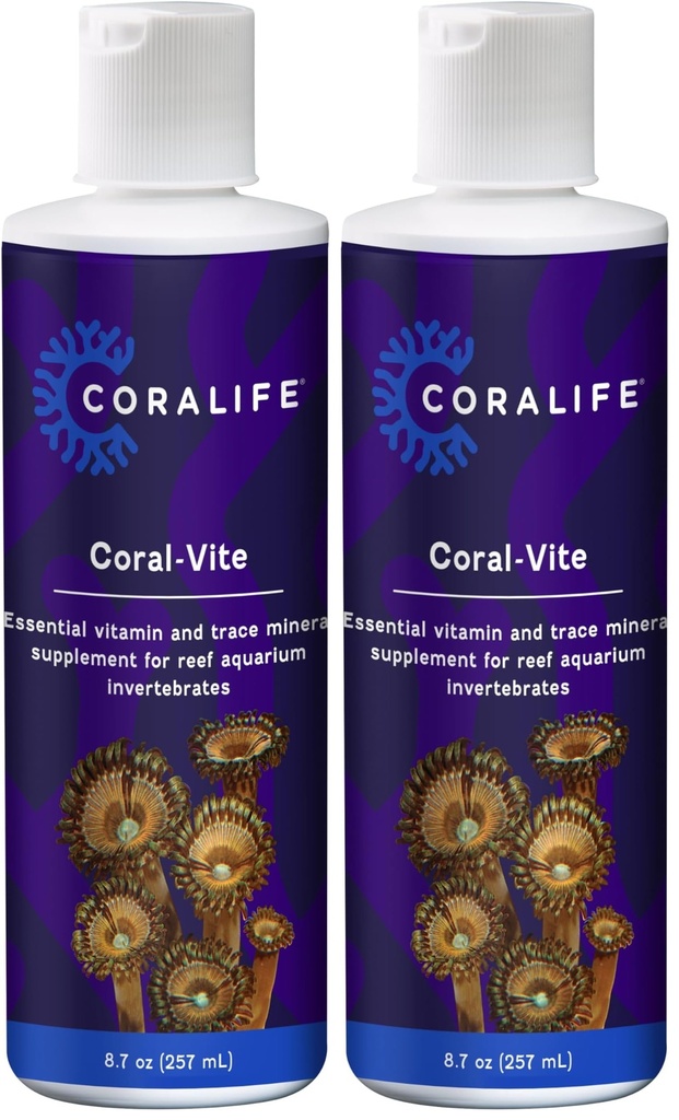 Coralife Saltvannsfisk Tank akvarium Coral-Vite Flytende Essential Vitamin og Trace Mineral Supplement for Reef Akvarium, 8 oz (Pack of 2)