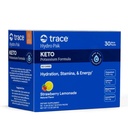 Trace Minerals Hydro Pak Keto - Electrolyte Replenishment Drink Mix - 1000 mg Kalium Plus 70 støtter energi, Stamina, & Hydration - Jordbær Lemonade Flavor - 30 serveringer