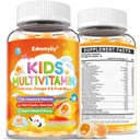 Kids Multivitamin Gummies - Vitaminer A D3 K2, Metylert B-kompleks med Omega-3, Iron for immun- og utviklingsstøtte - Organisk blandet-Berry Flavor Multivitaminer for barn daglig - Sukkerfri og vegansk