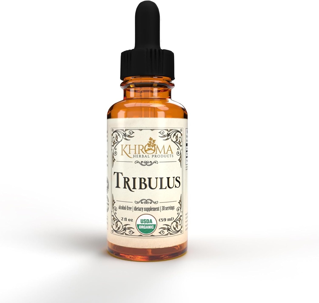 Khroma Herbal Produkter Organisk Tribulus 30 Serveringer - 800 MG - Maks styrke væske - alkoholfri - 2 FL OZ