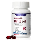 Antarctic Krill Oil 1200 mg per servering, 120 Hurtigutgivelse Softgels med Omega-3 EPA DHA, Astaxanthin & Fosfolipider, Mercury Free, Ingen fiskbar ettersmak for hjerte, Joint & Brain Health