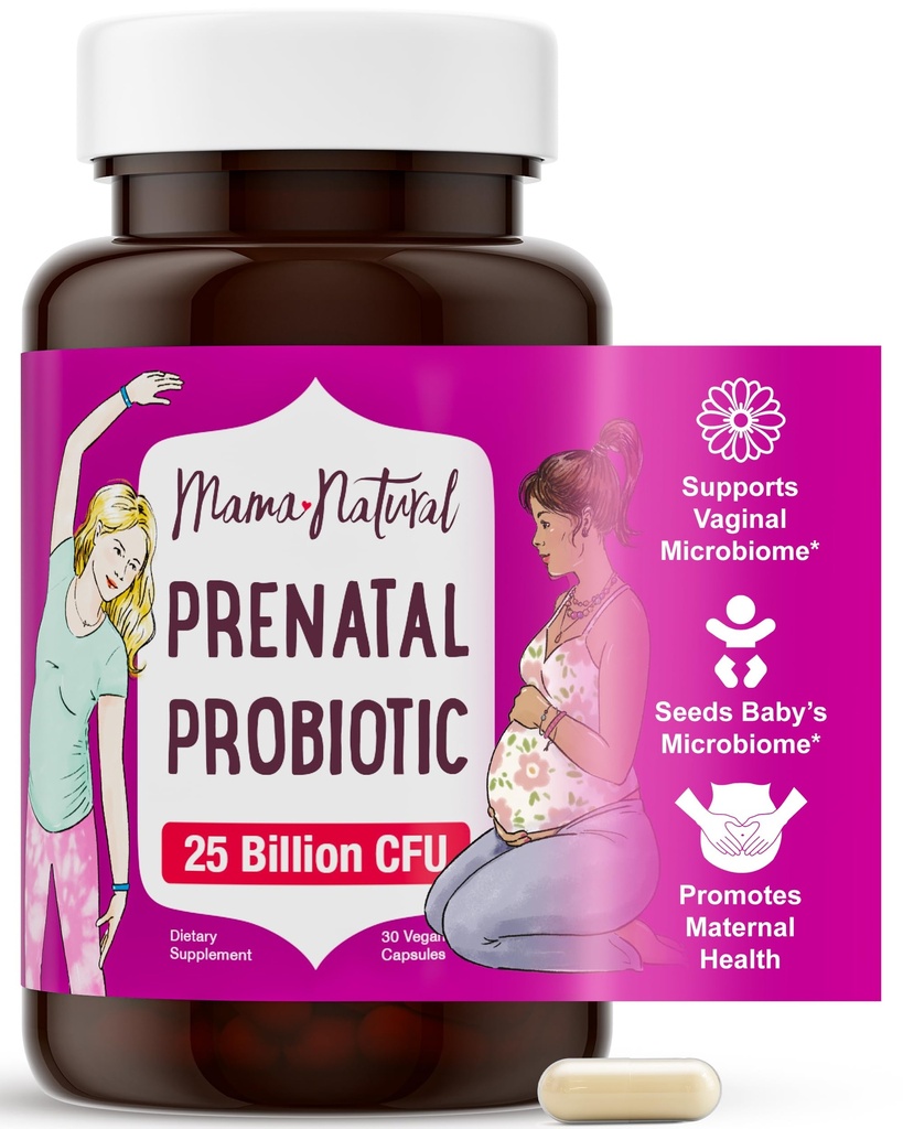 Mamma naturlige prenatal probiotika for kvinner – Gut & Immune Støtte for graviditet, amming og postpartum* | 25 milliarder CFU, 12 Strain Probiotic & Prebiotic Blend til å støtte mamma og baby